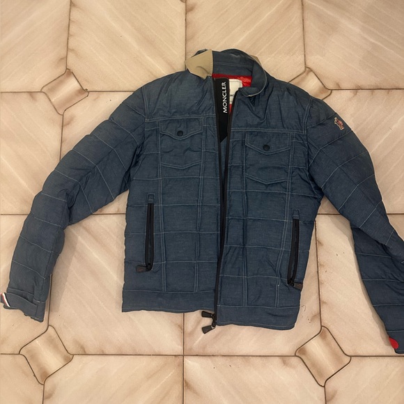 Moncler light puffer jacket denim-like EUC size 4 - Picture 7 of 16